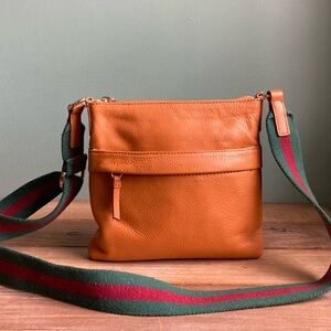 Mark & Graham Leather Bag with Guitar Strap
